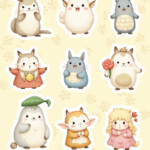 Cartoon Characters & Mascots - Sticker Sheet v19